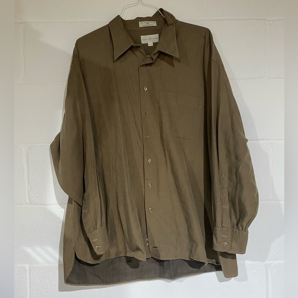 John W. Nordstrom Olive Green Cotton Shirt